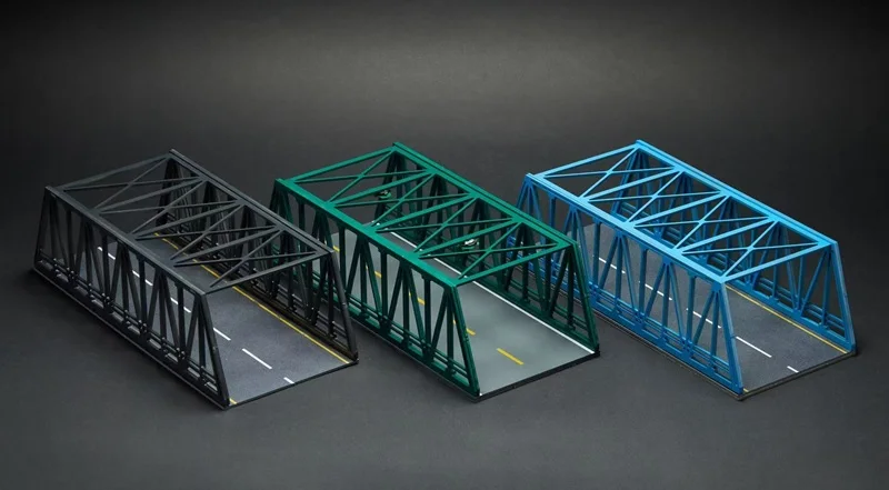 

1:64 scene Diorama bridge Black / Green / Blue