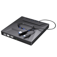 USB3.0+Type-C DVD Burner External Optical Drive CD/DVD Player TF/SD Card Reader For PC