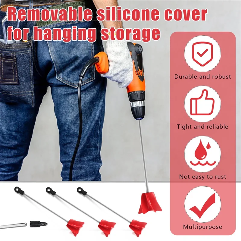 

AA21-8 Pcs Paint Stirrer For Drill, Drill Mixer Attachment, Epoxy Mixer, Helix Drill Paint Mixer For Most Drills