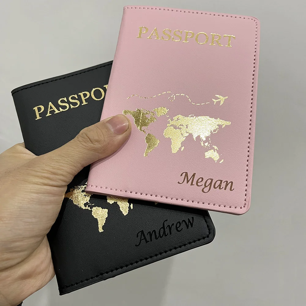 reisepasshülle personalisiert isierte Pass hülle Frauen mit Namen gravierten Passi haber für Paare – Detail 3