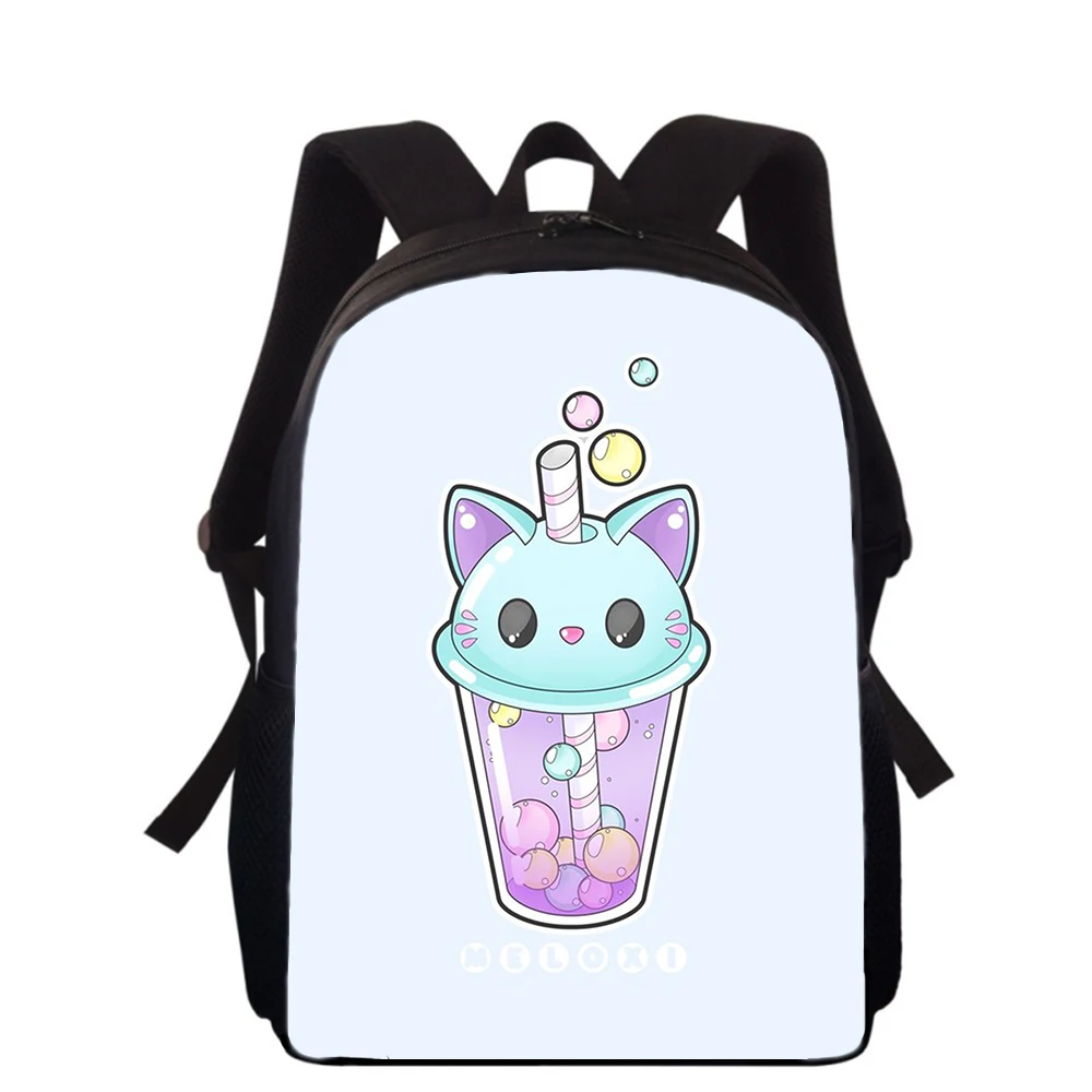 Mochila con estampado 3D de dibujos animados para niños y niñas, morral escolar de 16 pulgadas con estampado de animales, ideal para la escuela primaria