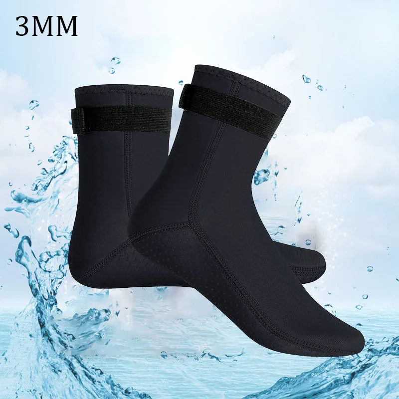 Calcetines de buceo de neopreno de 3mm para hombre y mujer, zapatos de Surf, botas de natación antideslizantes de secado rápido térmicas, calcetines de playa cálidos