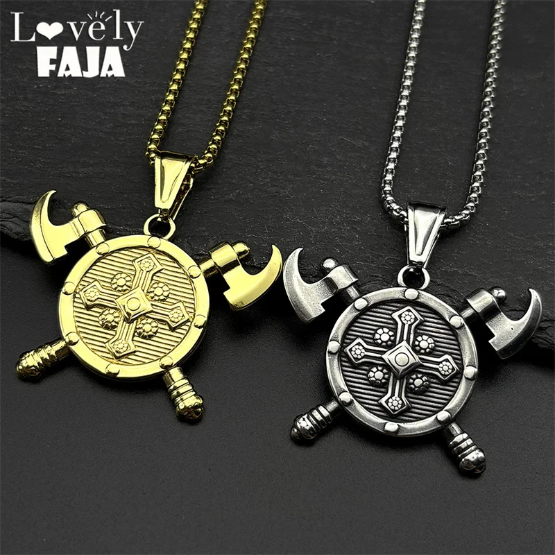 Викинг Валькин оставляет щит варварский крест кулон ожерелье для мужчин скандинавская мифология гладиатор средневековое ожерелье рыцаря ювелирные изделия