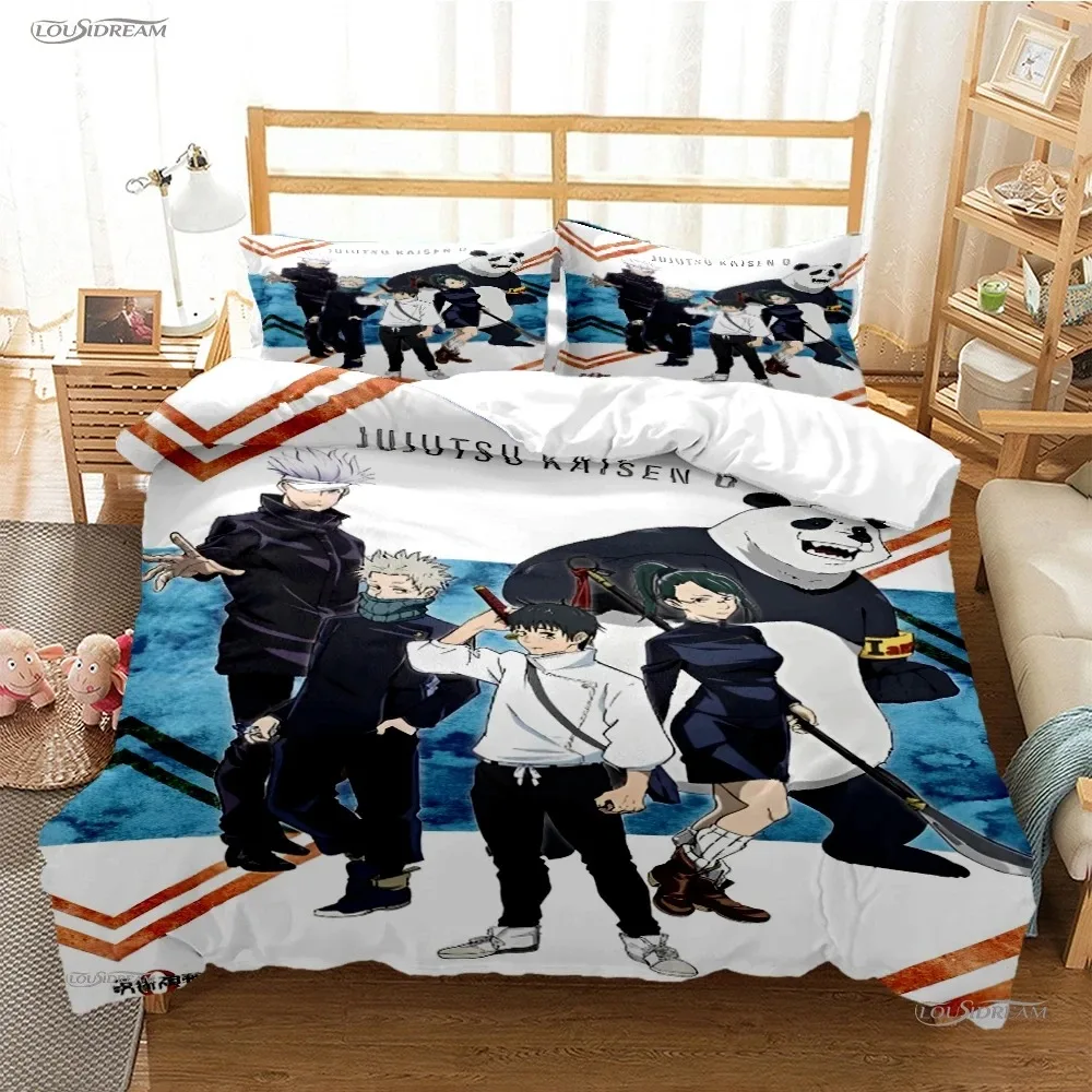 

Cartoon Anime Jujutsu Kaisen Duvet Cover Comforter Bedding set Soft Quilt Cover and Pillowcas for Teens SingleDoubleQueenKing