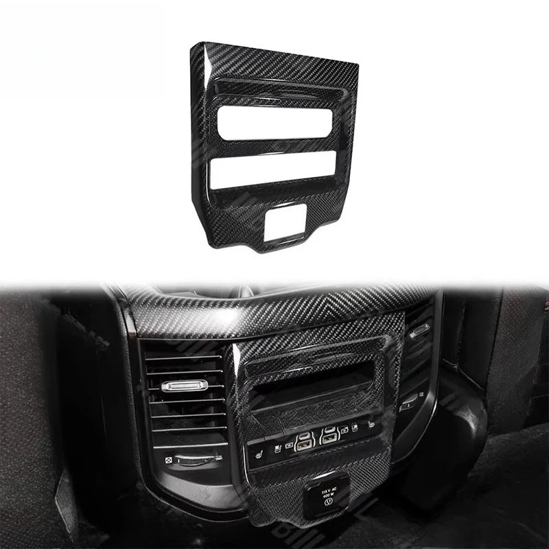 Carbon Fiber Pattern Factory Automotive Parts Rear Air Outlet Vent Panel Cove For Dodge RAM 1500
