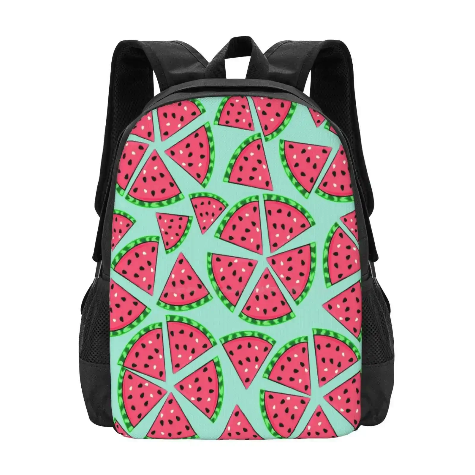 

Watermelon Slice Party Hot Sale Schoolbag Backpack Fashion Bags Summer Spring Fruit Pattern Food Cute Girly Fun Eclectic