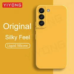 S22 Case YIYONG Square Liquid Silicone Soft Cover For Samsung Galaxy S22 S25 Ultra S23 S24 Plus S22+ S23+ S24+ S25+ Phone Cases