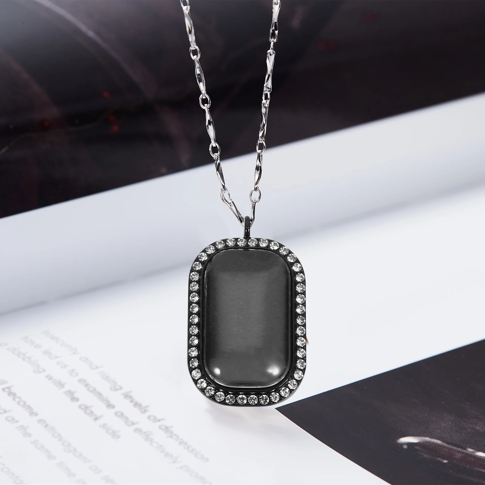 

20Pcs Charming Pendant Trays With Rhinestone Bezel For Handmade Necklace And Earring