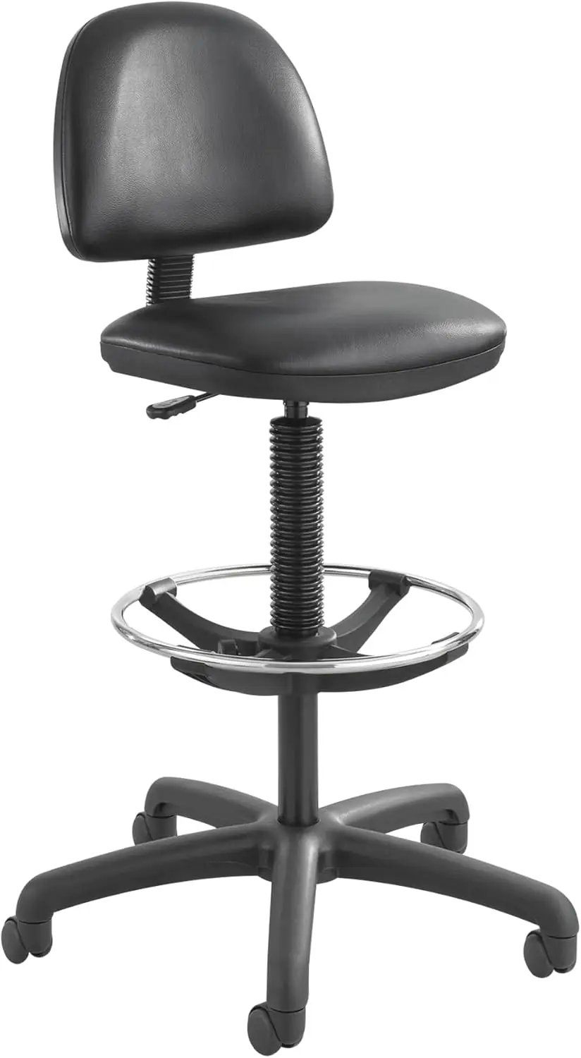 Precision Vinyl Extended-Height Chair 3406BV, Height Adjustable, Durable Vinyl, Thick Padded Seat