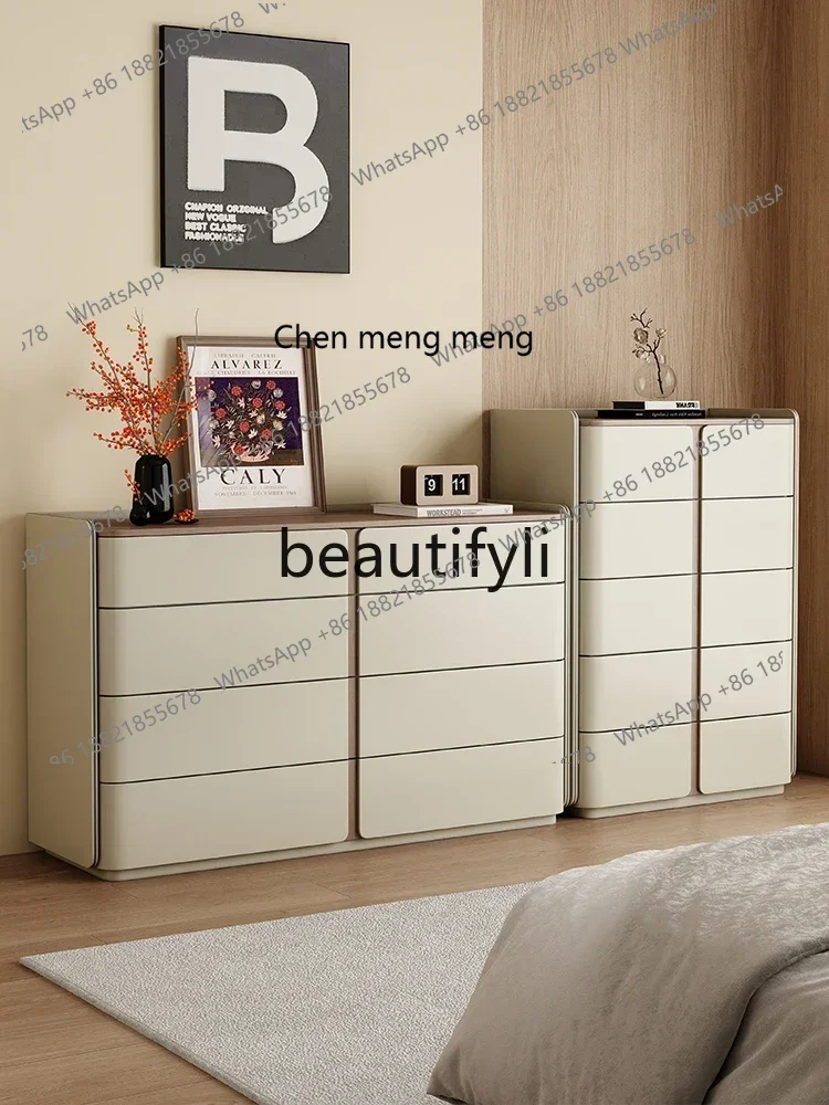 

N178 G Bedroom Solid Wood Eiht-bucket Cabinet Livin Room Locker Italian-style Bedside Drawer Storae Standin Cabinet