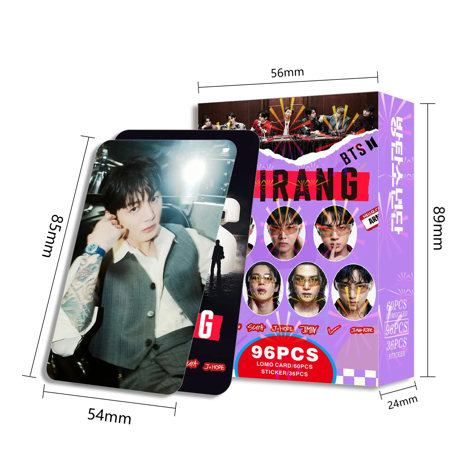 2026 HOT KPOP BTS ARIRANG 96PCS Lomo Cards Stickers Set Bangtan Boys HD Photocards Collection Postcards Fans Gift Idol Merch - view 3