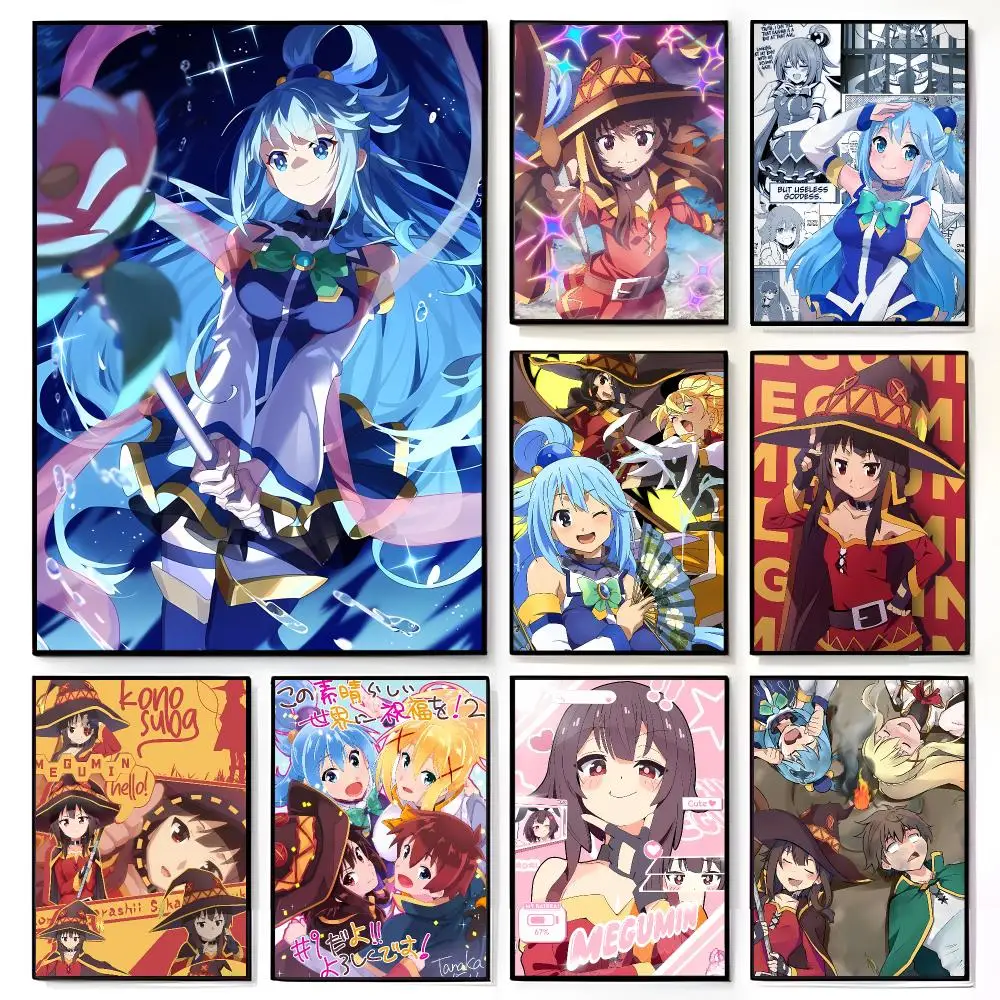 Whimsical Anime K-KonoSuba Poster American Film Mural Home Childrens Room Wall Decor Print