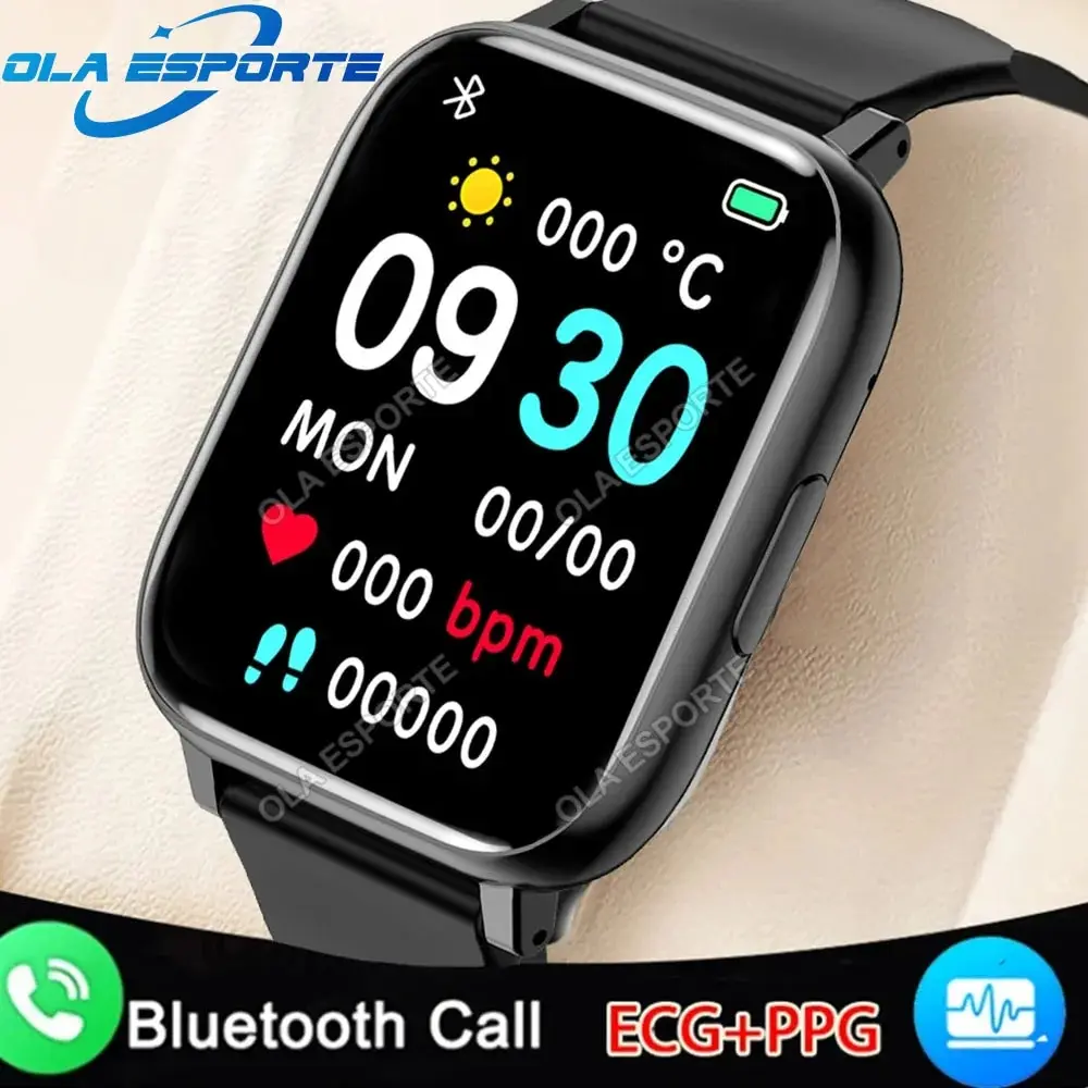 Men And Women Smart Watch Bluetooth Call Sleep Heart Rate Monitor Weather Outdoor Lady Smartwatch 1.77\