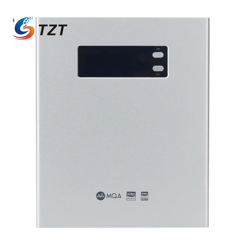 TZT Black/Silvery EC Mini Portable Professional TF Card Bi-directional Bluetooth5.0 Stereo CD Player Audio Decoder Headphone Amp