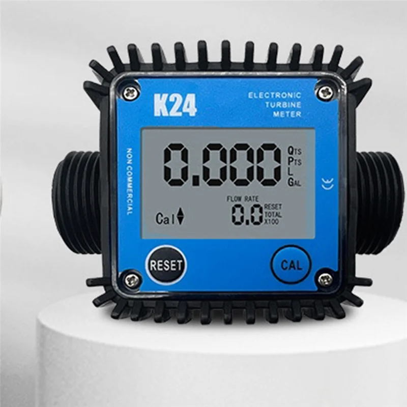A11E-1 Piece LCD Fuel Flow Meter K24 For Turbine Digital Die-Sel Fuel Flowmeter Favorable Liquid Water Flow Measuring Tools