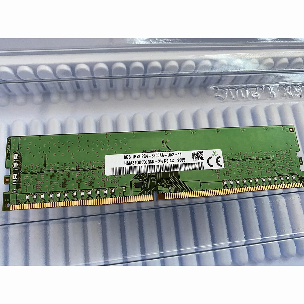 Imagem -03 - Memória Ram para sk Hynix 8gb Ddr4 3200mhz 1rx8 Pc43200aa Hma81gu6djr8n-xn Desktop Pcs