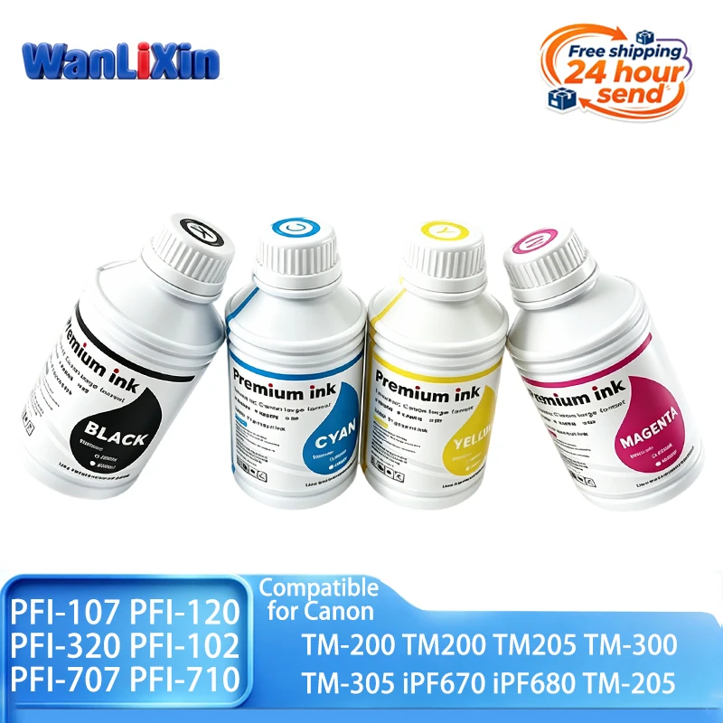 PFI-107 PFI-120 PFI-320 PFI-102 PFI-707 PFI-710 Pigment ink Compatible For Canon TM-200 TM200 TM-205 TM-300 TM-305 iPF670 iPF680