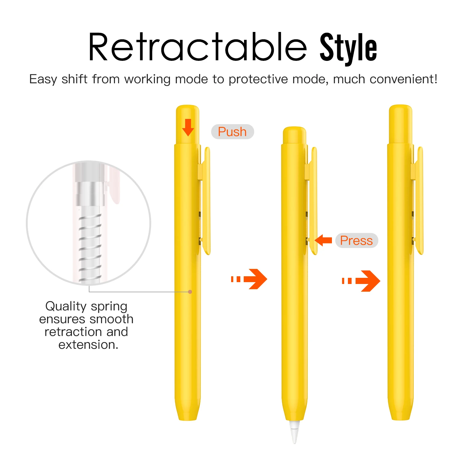 Pencil Cases For Apple Pencil 1 Retractable Tip Cap For Ipad Stylus Pen Sleeve Pencil Case For Apple Tablet Pen 1