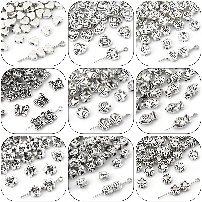 Zinc Alloy Metal Butterfly Heart Flower Fish Shell Cross Pendant for Necklace DIY Jewelry Craft Making
