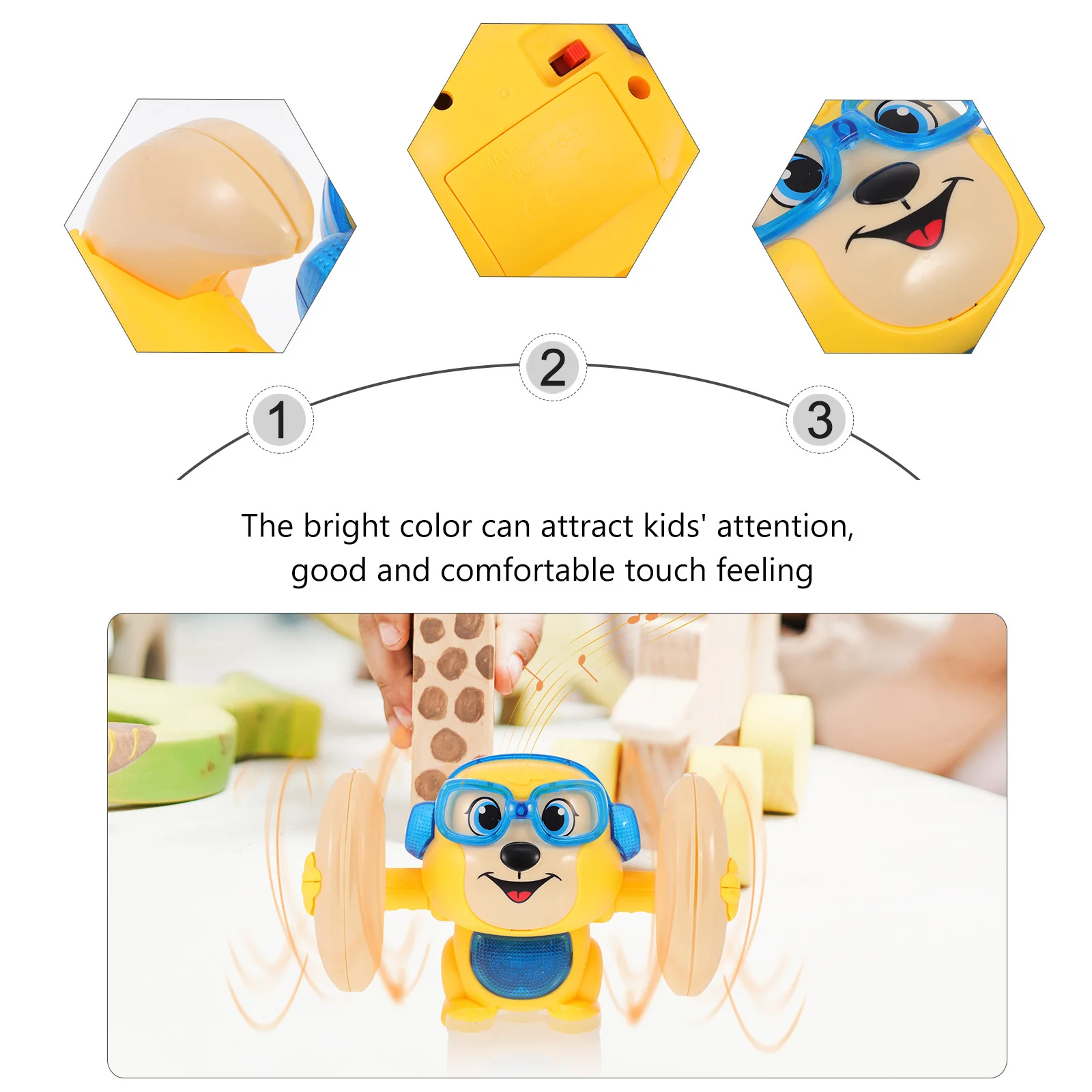 لعبة قرد كهربائية للتحكم في الصوت، لعبة موسيقى تعليمية ذات ألوان زاهية، لعبة تطوير الدماغ للأطفال #1