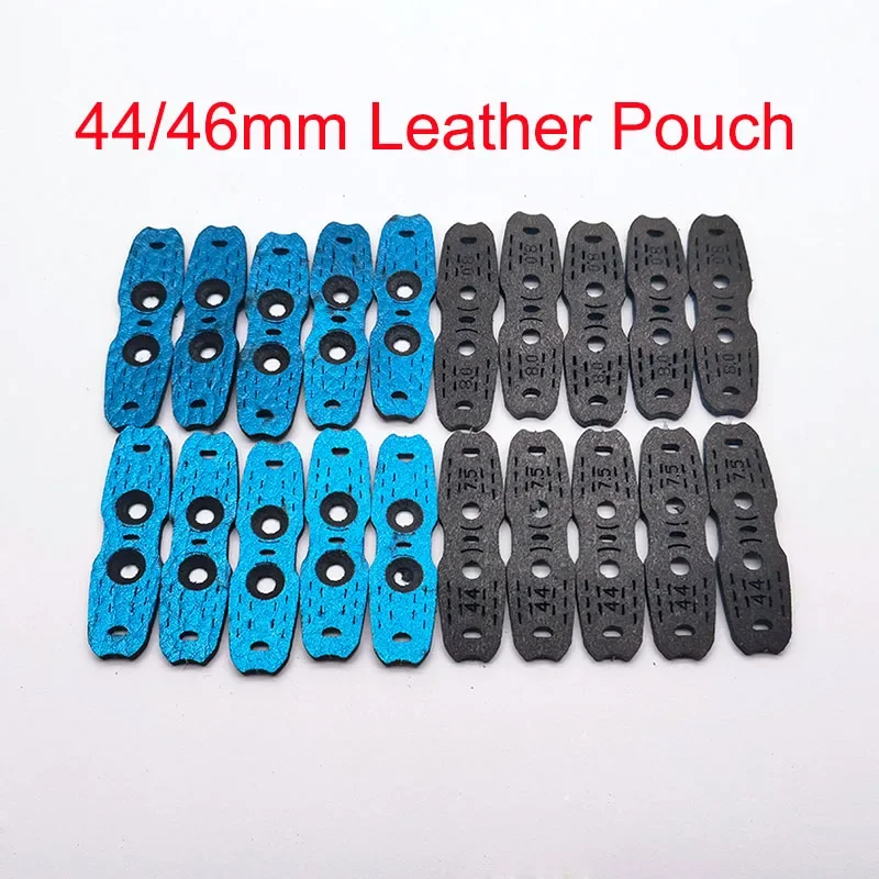 20pcs Leather Pocket 44mm 46mm Mircofiber Slingshot Pouches for Outdoor Slingshots Hunting Shooting Catapults Bows Archery glue