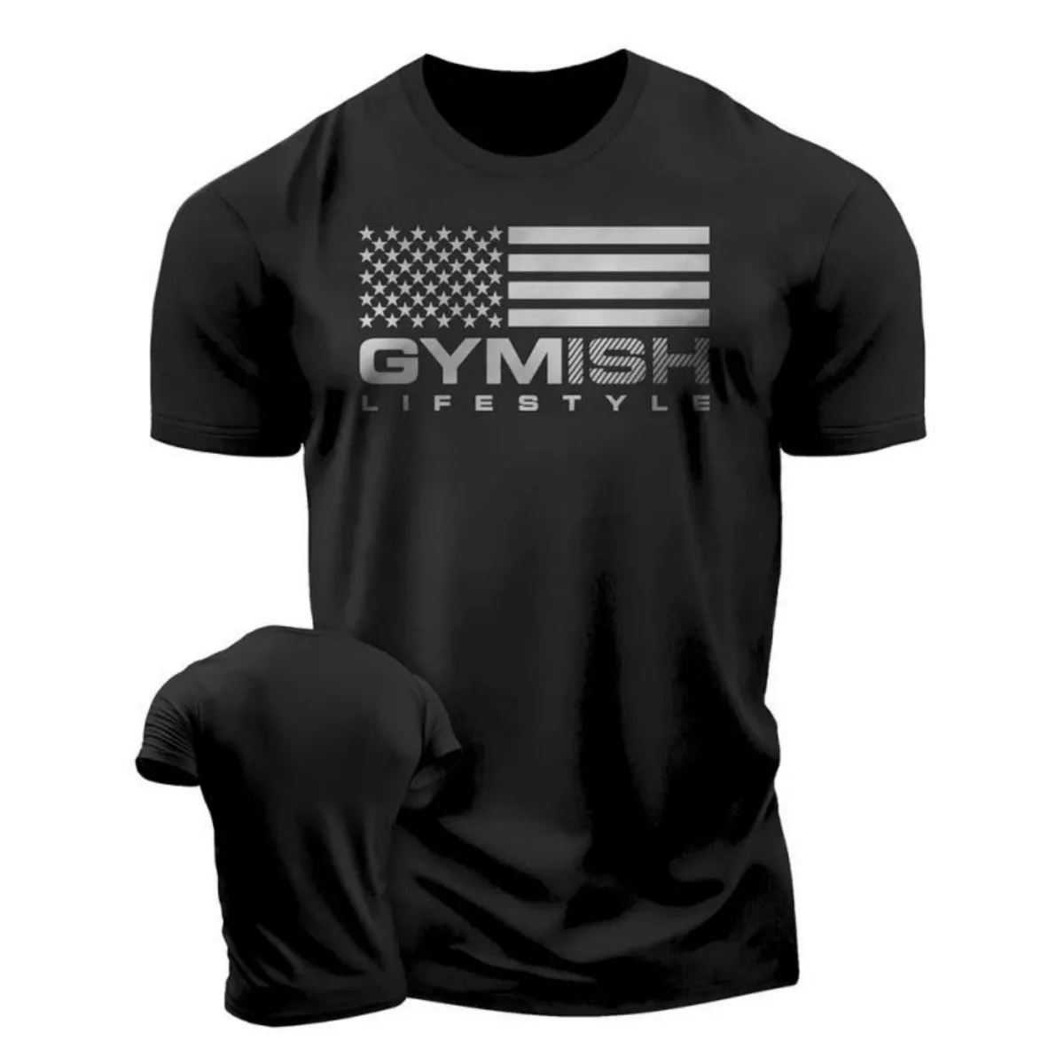 Sommermode für Herren, Muskeltraining, Buchstabendruck, bequem und atmungsaktiv, Rundhals-T-Shirt, Outdoor-Freizeit-Sport-Top – Detail 7