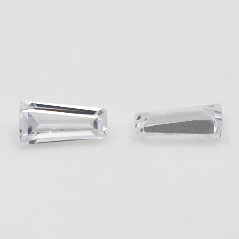 Size 2x1.5x1mm-6x3x2mm 5A Tapered Baguette White Cubic Zirconia Stone Loose CZ Stones Synthetic Gemstone For Jewelry Making