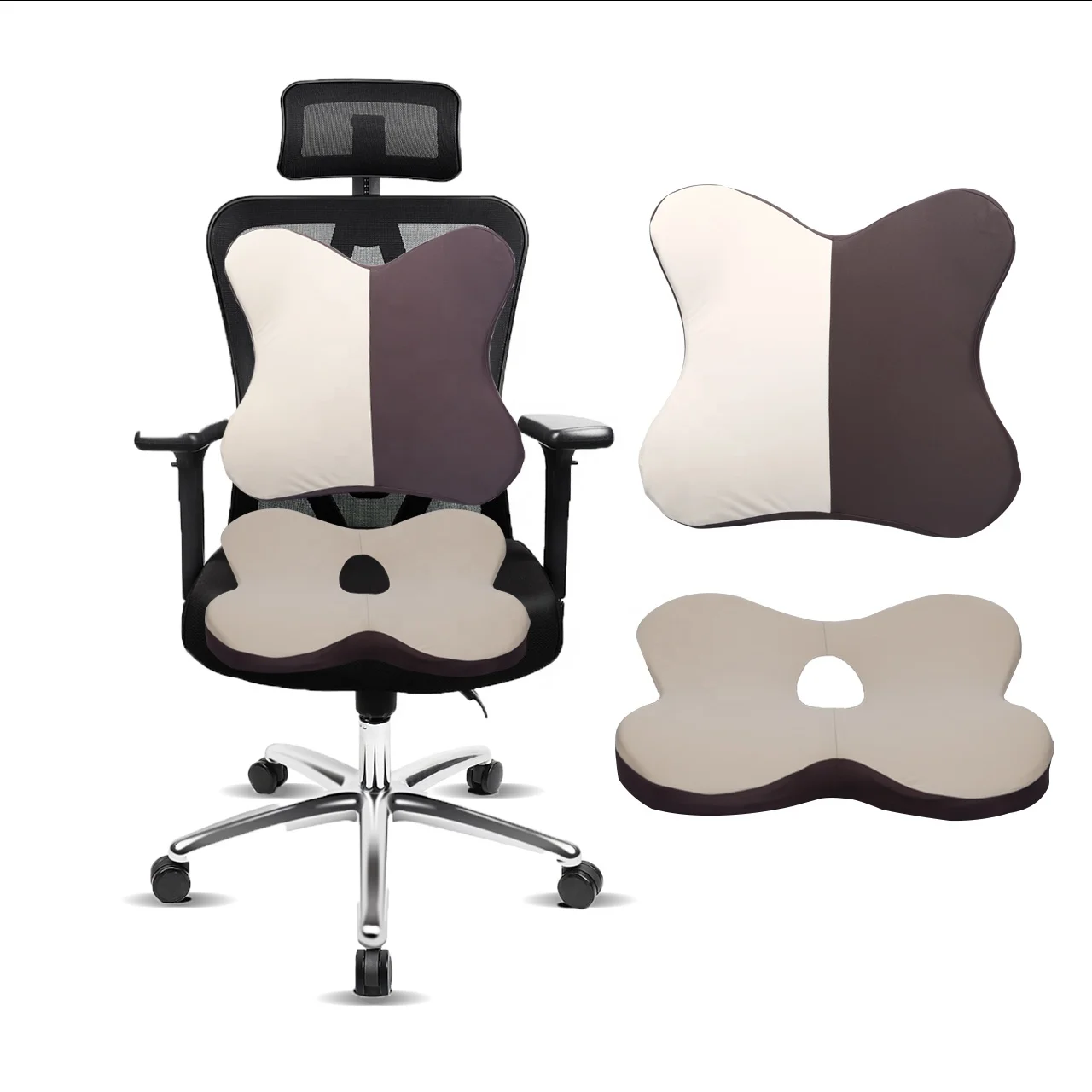 Wholesale Office Seat Cushion for Hip Hemorrhoids Memory Foam  for Back Pain Relief Cushion