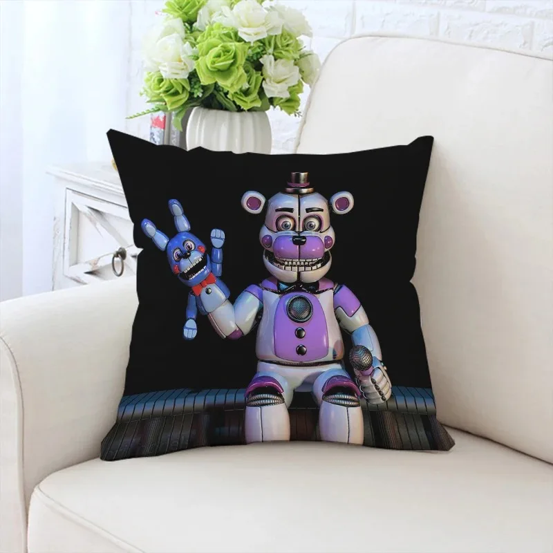 50x50cm pillowcase custom F-Five nights at Freddy's sofa cushion cover for children's bed backrest chair waist cushion 45x45cm