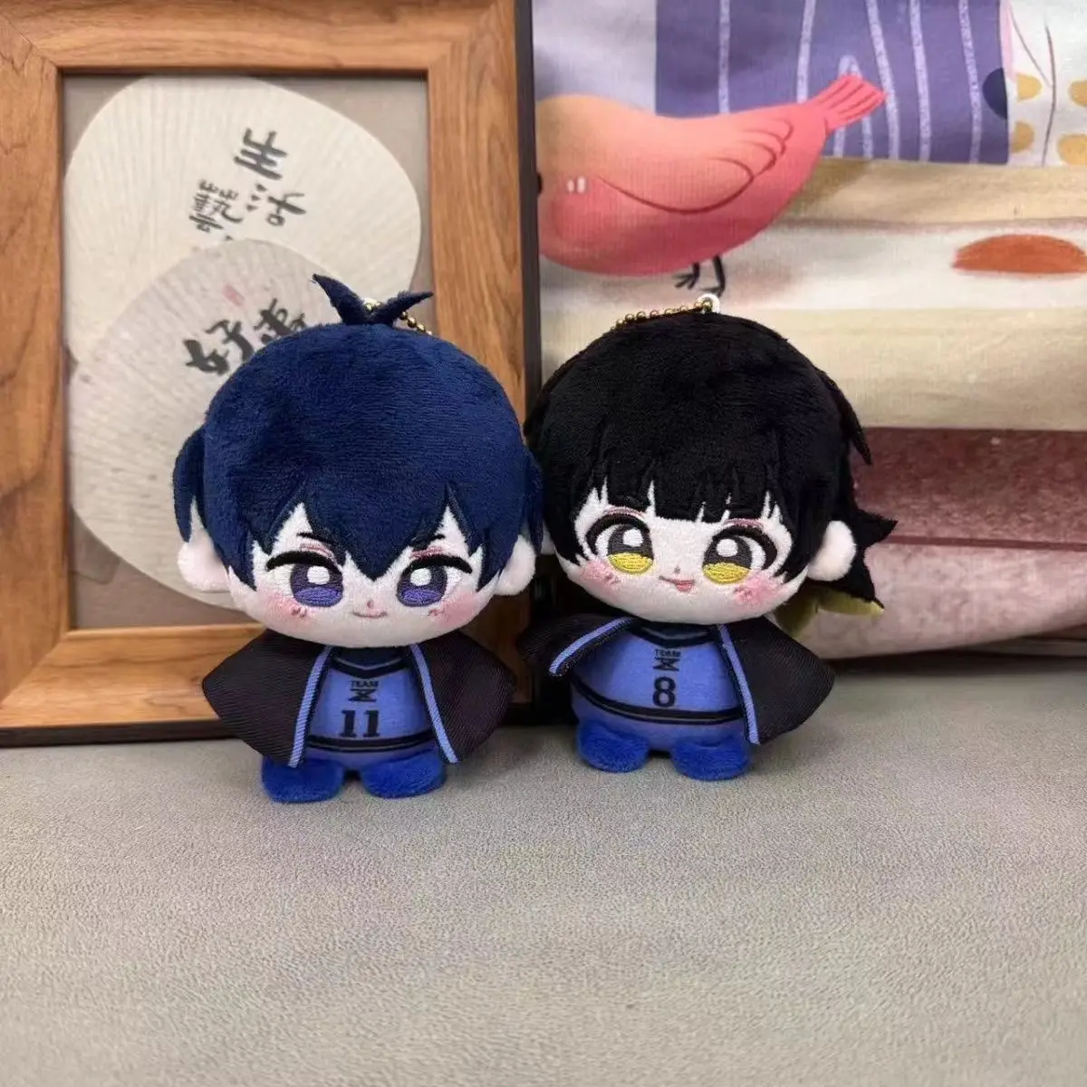 블루 락 바치라 이사기 요이치 귀여운 피규어 플러시 인형 백팩 펜던트 남녀 공용 장난감 열쇠고리 선물