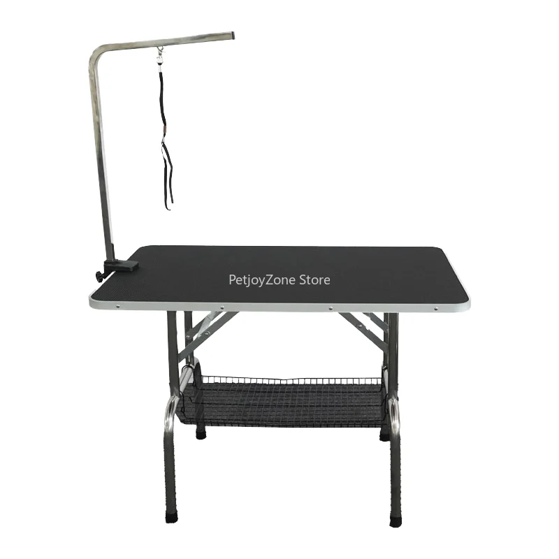 

35.5\" Height Adjustable Foldable Pet Grooming Table Arm With Clamp Stainless Steel Dog Grooming Loop Noose And Tool