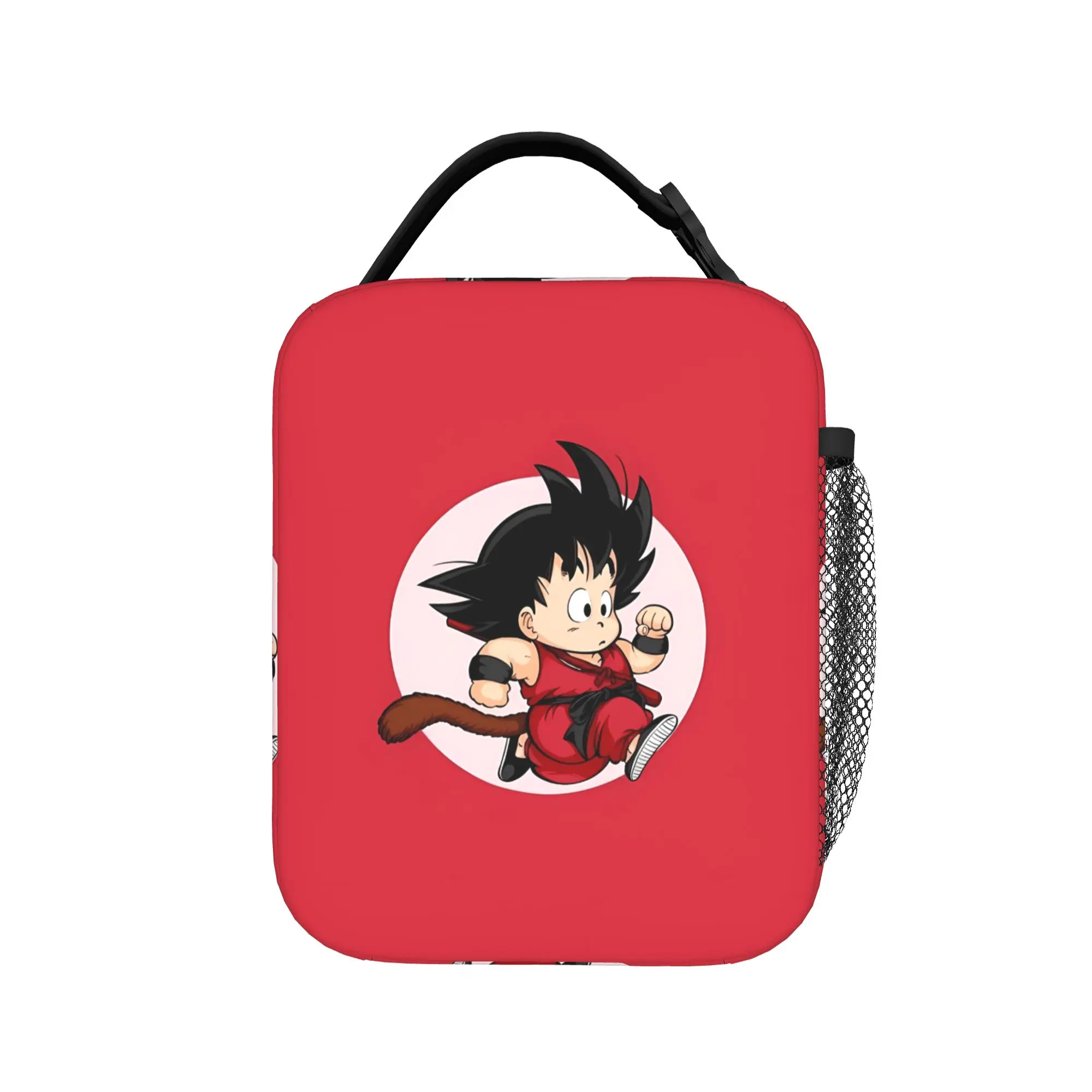 Lancheira Dragon Ball Goku & Gohan para meninos e meninas, lancheira escolar com estampa kawaii, bolsa térmica portátil de oxford