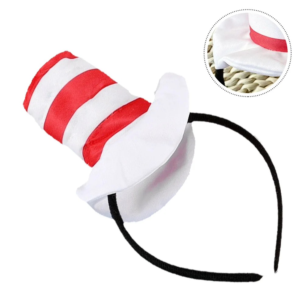 

2 Pcs Girl Party Headband Child Headbands Red White Hat Cloth Performance Headwear