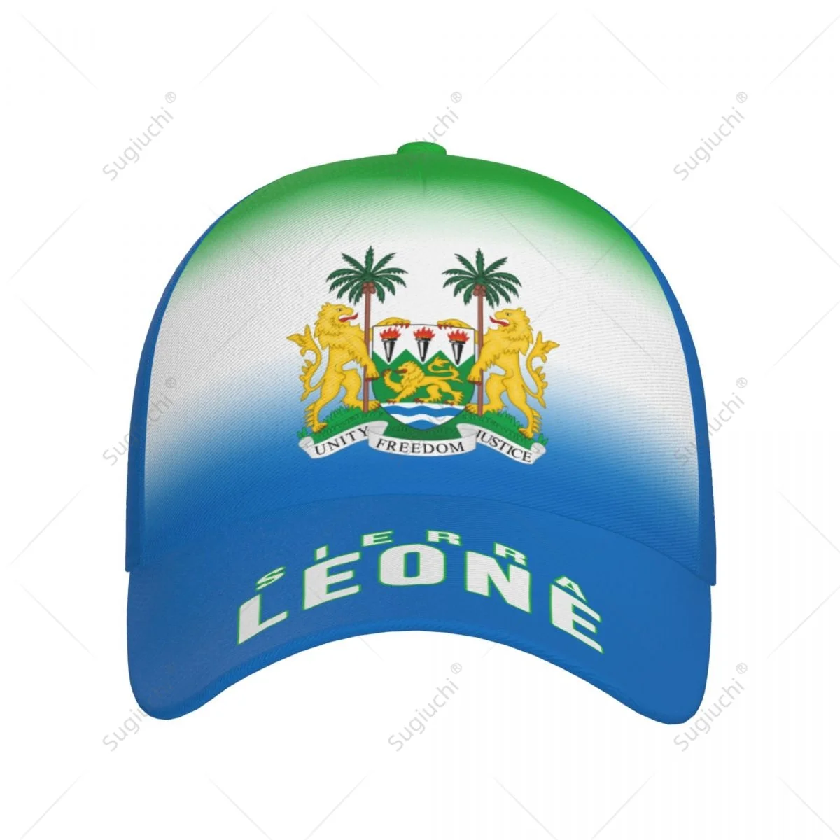 Unisex Baseball Cap Hat Sierra Leone Flag Gradient Color 3D Printing for Tennis Outdoor Bike Bicycle Golf Baseball Sports Fans