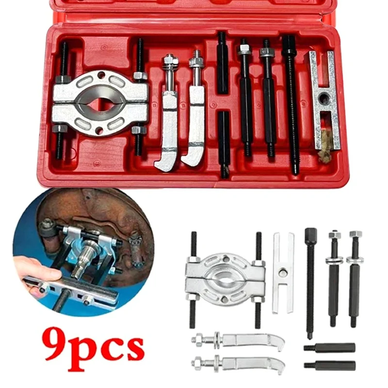 1Set 9Pcs Gearbox Bearing Removal Tool Puller Bearing Puller Extractor Bearing Disassembly Assembly Tool