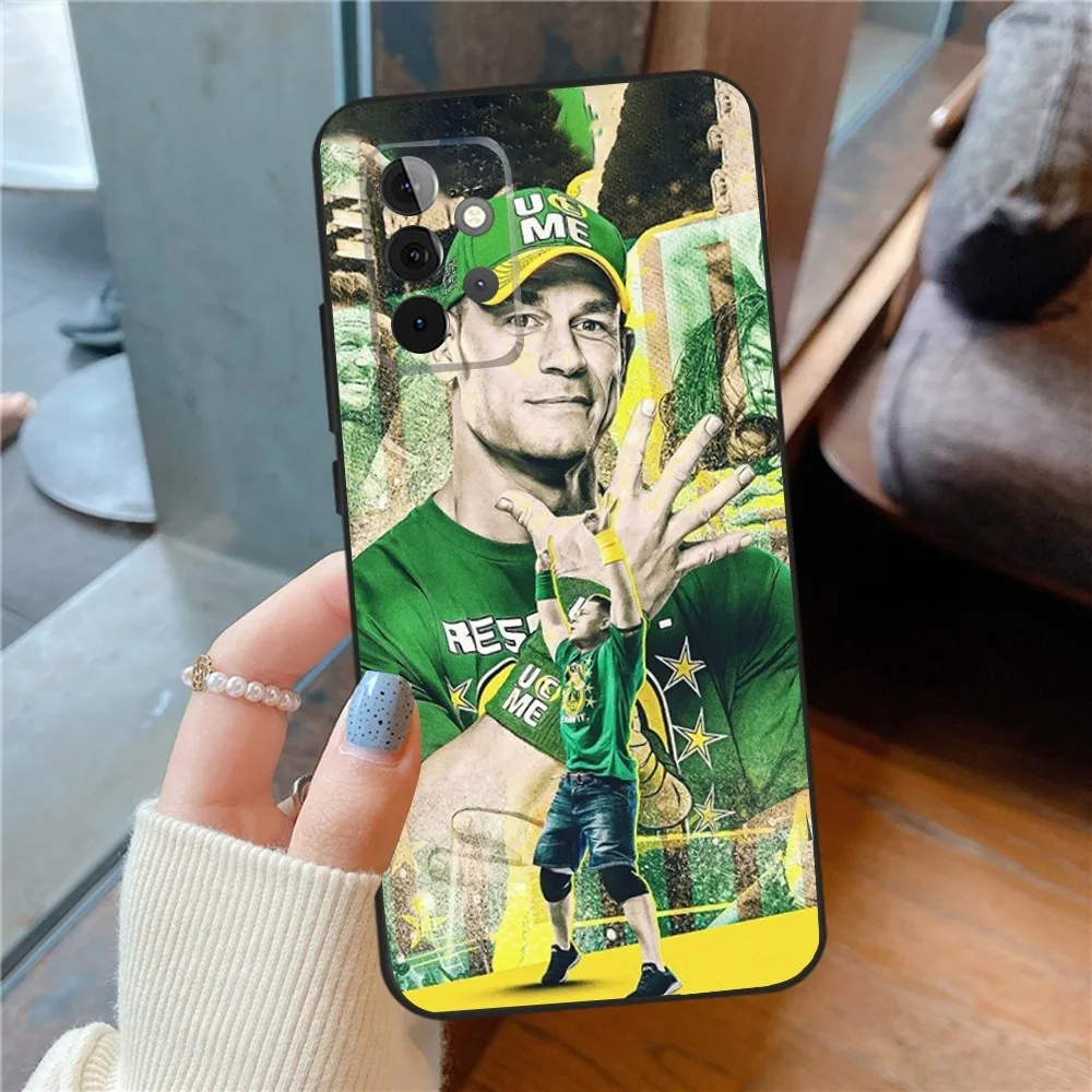 John Cena Wrestling Star Actor  Phone Case For SamsungS24,23,22,21,S20 ,Pro10,S30Plus,S9,20lite Ultra Black Cover