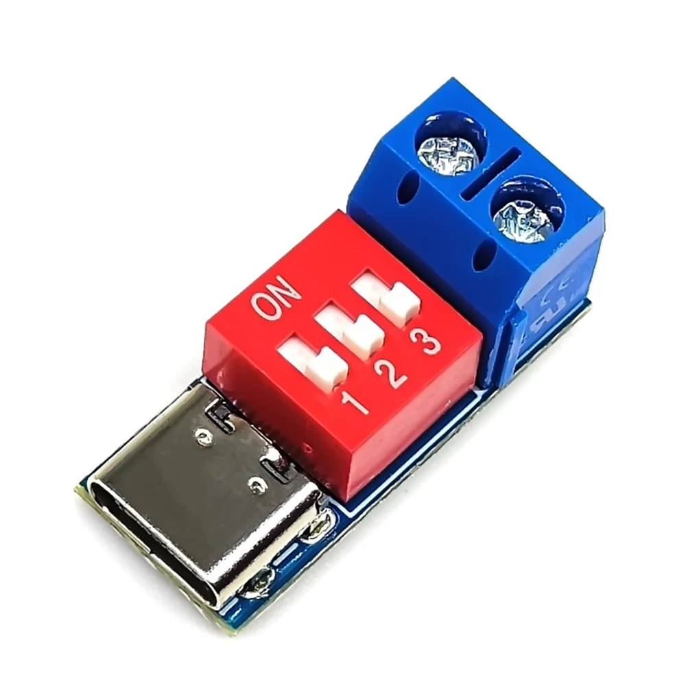 Type-C PD/QC Trigger Board Decoy Fast Charge Trigger Module Adjustable Voltage Dip USB Type-c 5V9V12V20V Ower Delivery Boost