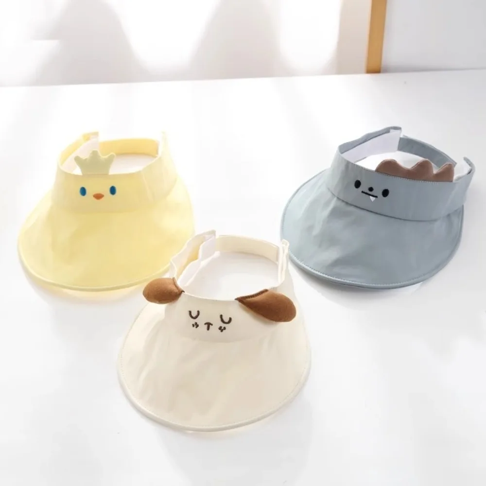 

Новая солнцезащитная пустая кепка с козырьком, анти-УФ-милая пляжная шляпа с козырьком для младенцев