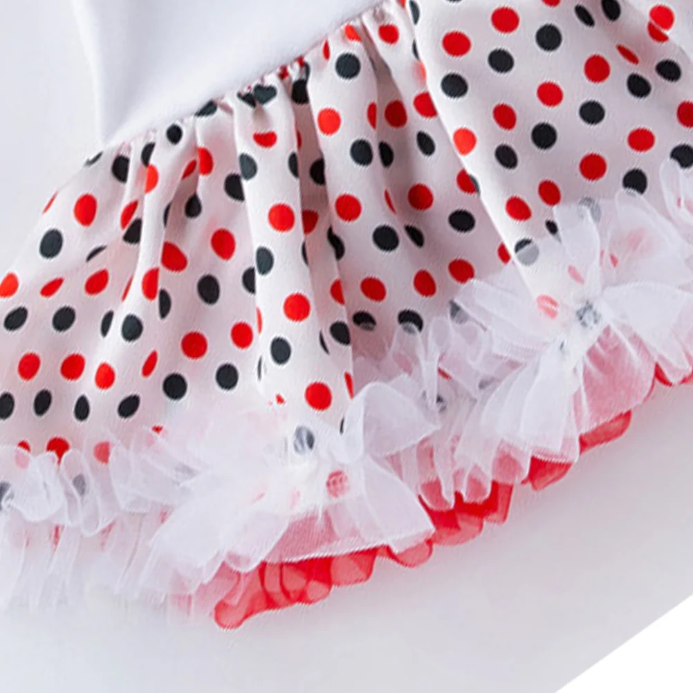 

1Pcs Independence Day Baby Dress White Size 80 12-24 Months Heart Star Printed Tutu Skirt Cute Girl Costume Party Ballet Dress