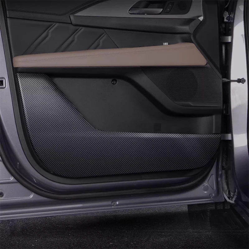 

For GWM HAVAL H5 2024 2025 2026 Car Door Anti Kick Pad Carbon Fiber Leather Texture Anti Dirt Protective Sticker Auto Accessory
