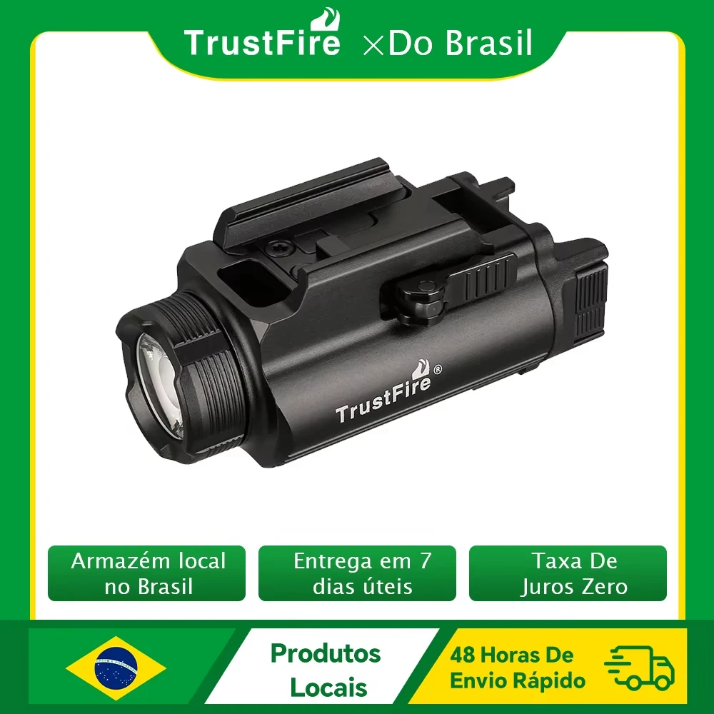 Trustfire GM35 Tactical Flashlight 1350 Lumen type c usb rechargeable light self defense weapons Torch Light for Gl0ck Picatinny