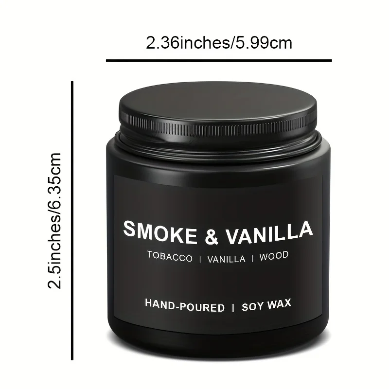 هدية لشموع العلاج العطري الدخاني والفانيليا للرجال، مجموعة شموع رجالية، شموع عطرية منزلية، هدايا رجالية، مجموعة واحدة أو 4 قطع #4