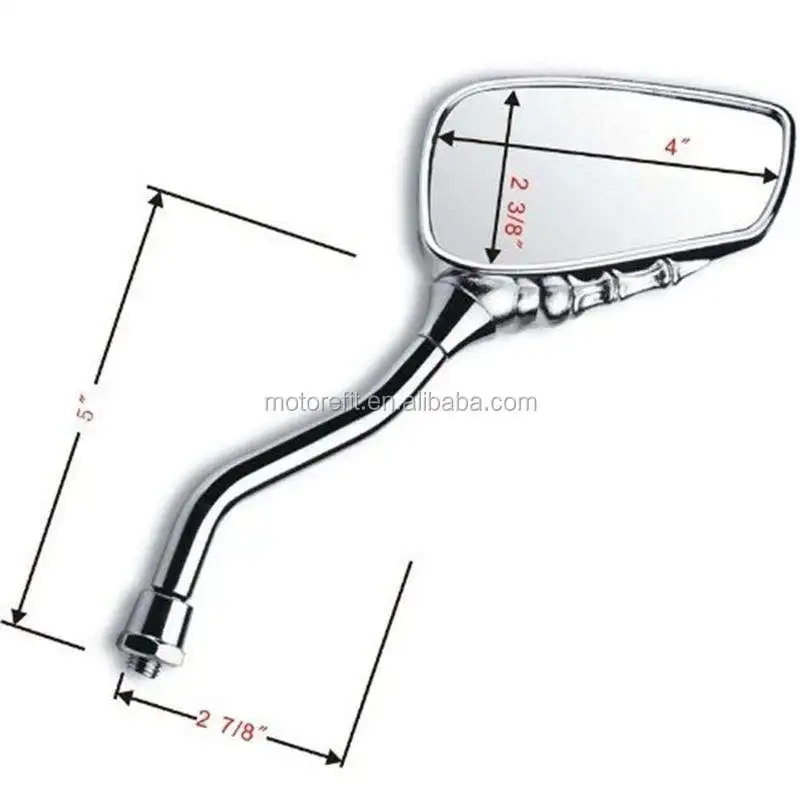 العالمي 7/8 "بار نهاية المرايا الخلفية موتو دراجة نارية دراجة نارية الدراجات البخارية مرآة الرؤية الخلفية مرايا الرؤية الجانبية مقهى المتسابق #4