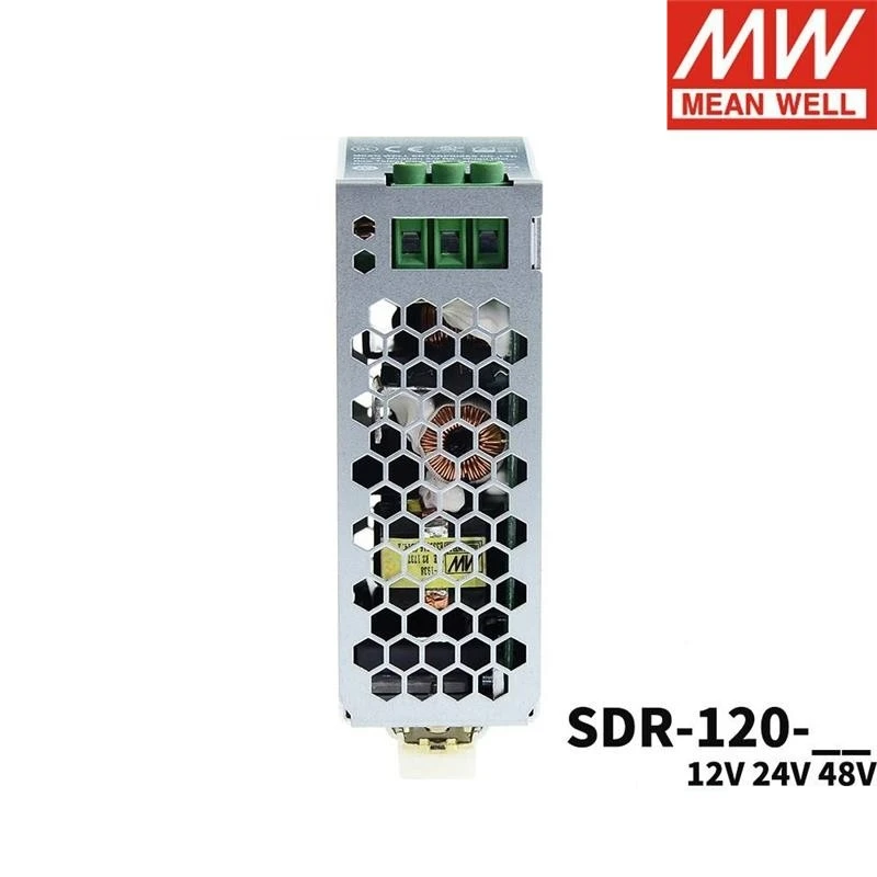 Imagem -03 - Mean Well Sdr120 Series 120w Saída Única Industrial Din Rail Fonte de Alimentação com Função Pfc Sdr-120-12 Sdr-12024 Sdr-12048