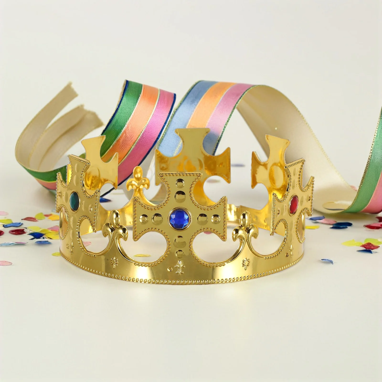 

2pcs Birthday Crown Kids Toddler Glitter Tiaras Halloween Costume Accessories Festive Decorations