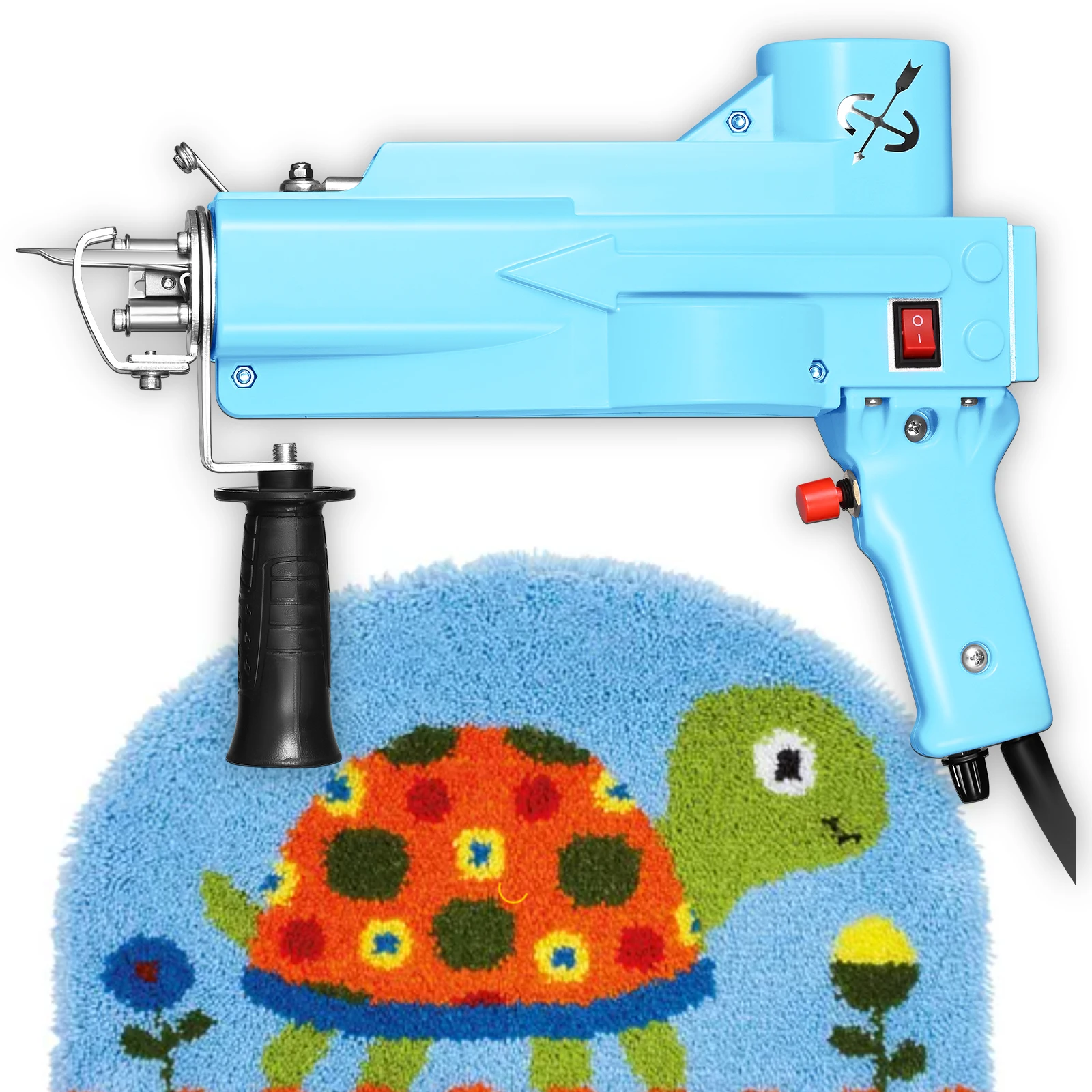 All inclusive 2 in 1 Tufting Gun Can Do Cut Pile And Loop Pile 7 Color Electric Carpet Rug Guns Carpet Weaving Knitting Machine