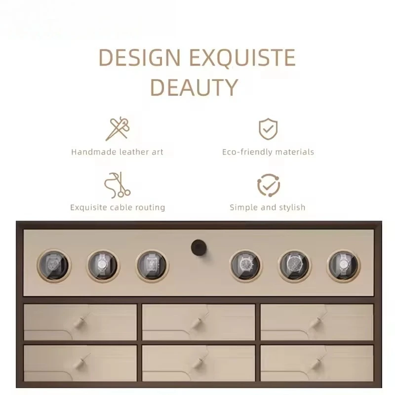 Automatic Watch Winder 6 Slots Wooden Storage Box 4 6 8 Watches LCD Touch Mechanical Watches Screen Shaker