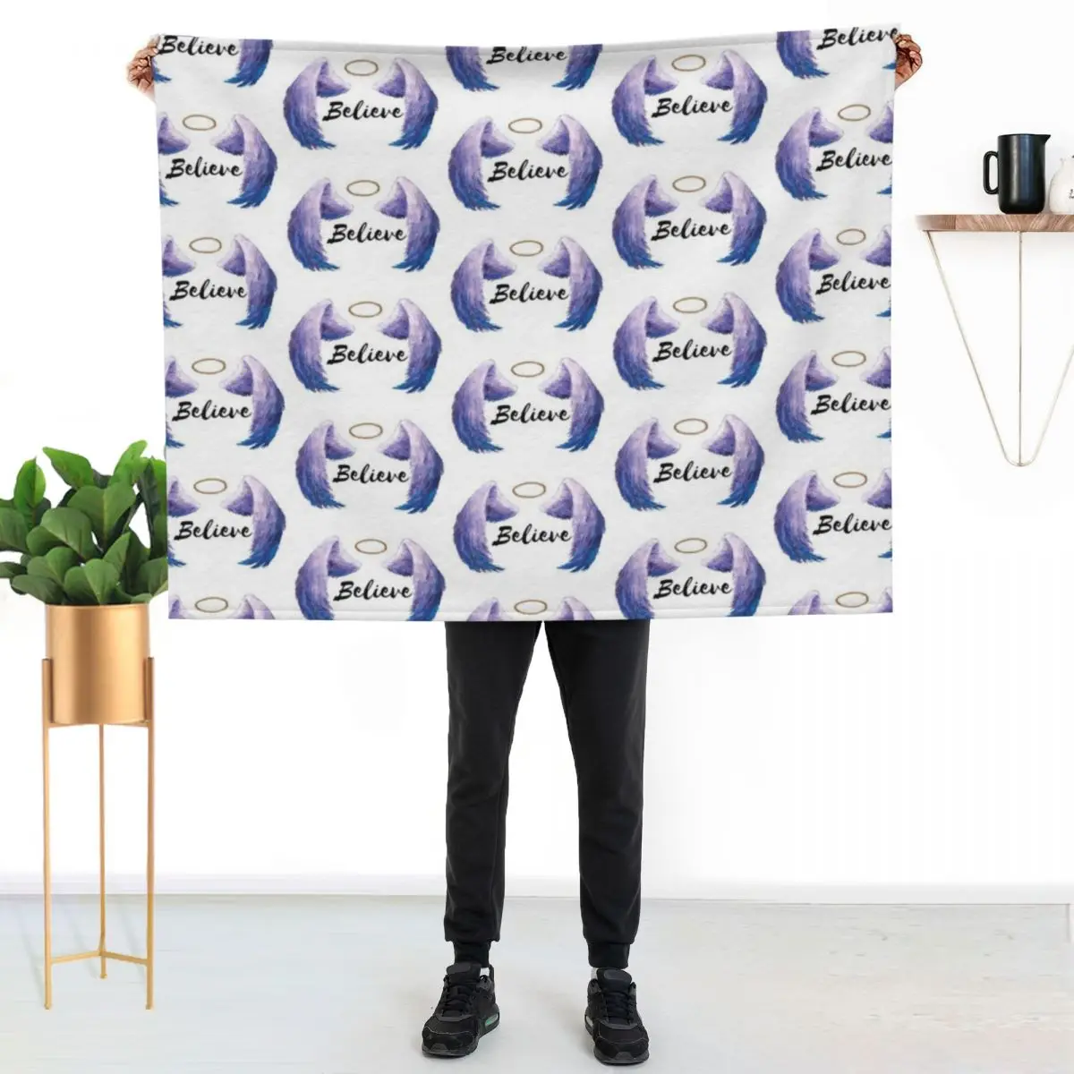 Believe, Guardian Angel Wings Throw Blanket Blankets Sofas Of Decoration Bed Fashionable Stuffeds Luxury Softest Nap Blankets