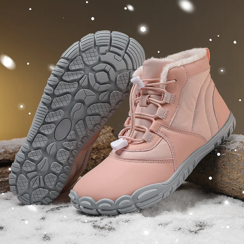 

Winter Women's Boots 2025 New Style Short Plush Snow Boots Women Ankle Boots Warm Cotton Flat Shoes Anti-Slip Casual Work Shoes
