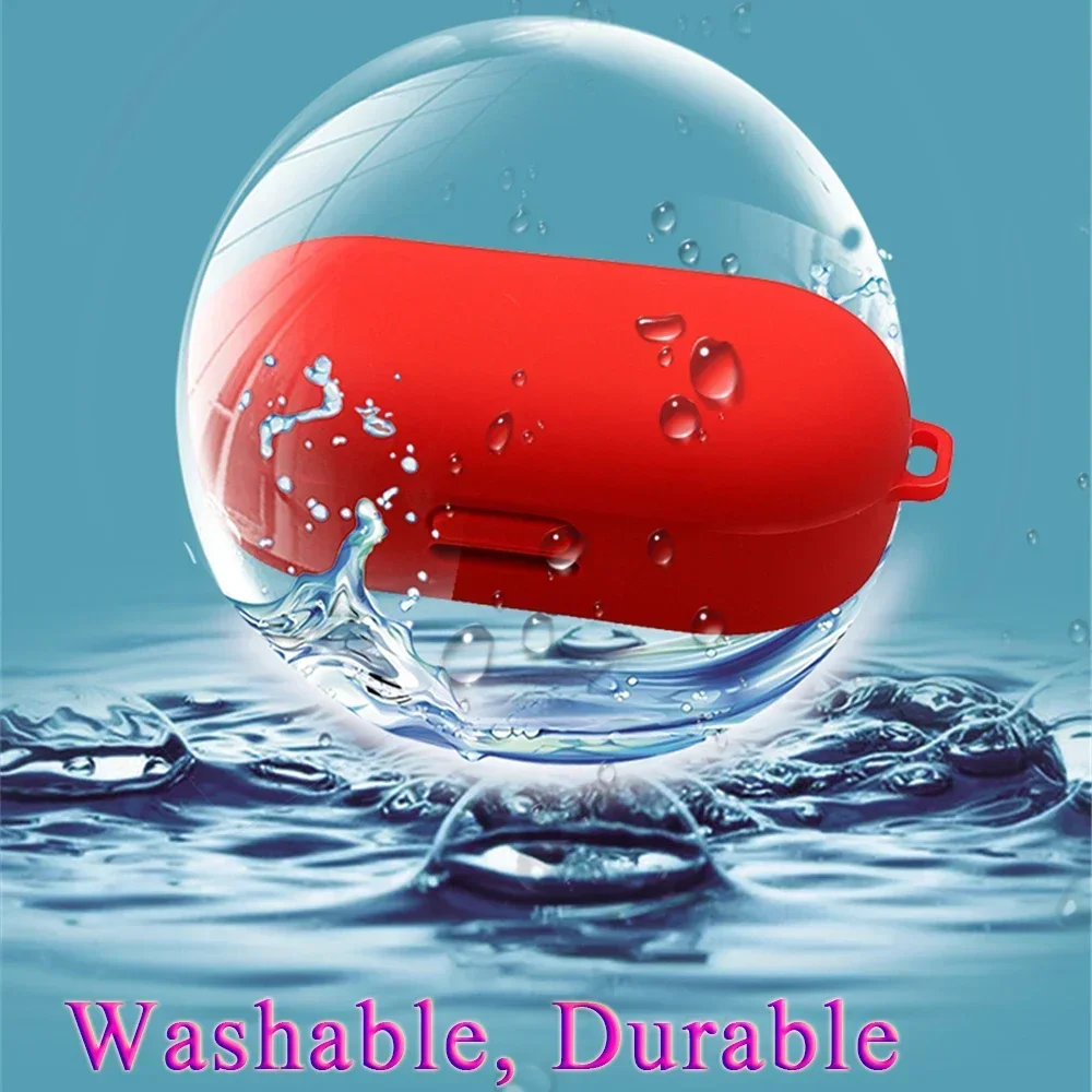 Capa protetora lavável, à prova de poeira, à prova de choque, silicone, bolsa para bose sport, fones de ouvido sem fio com mosquetão, chaveiro